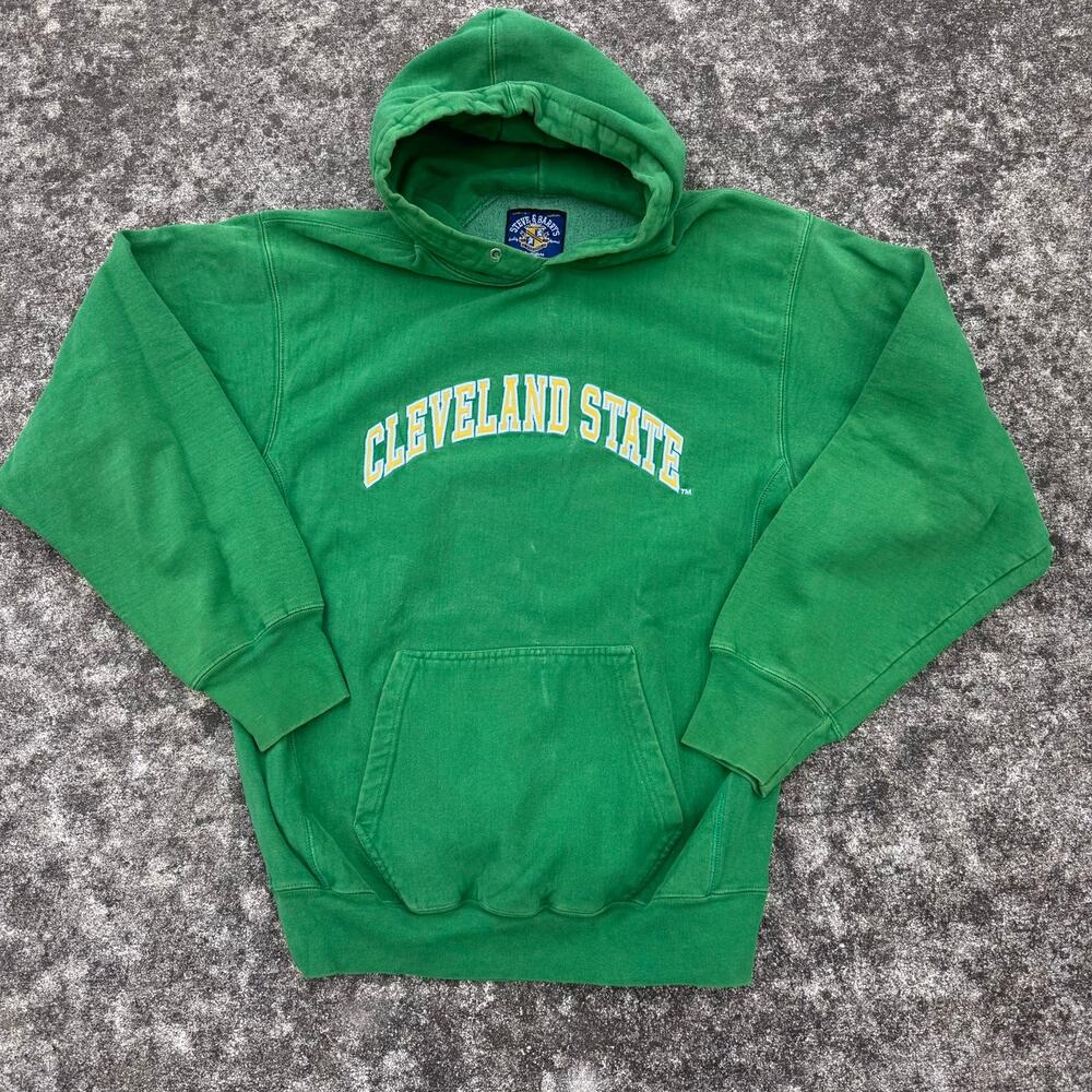 Steve & Barrys Cleveland State Hoodie Sweatshirt Mens Medium‎ Green